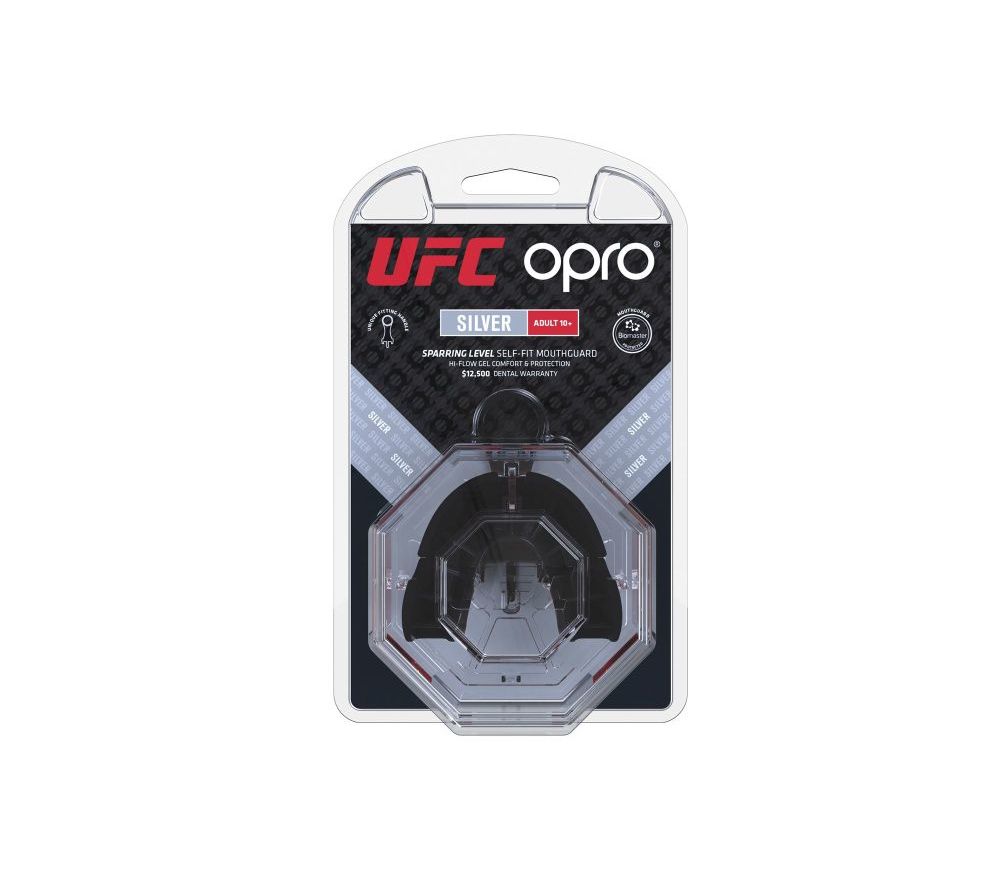 OPRO UFC Silver Level Black/red ščitnik za zobe