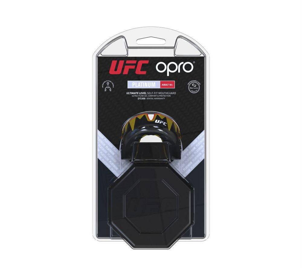 OPRO UFC Platinum level Black/Metal Red Fangz ščitnik za zobe