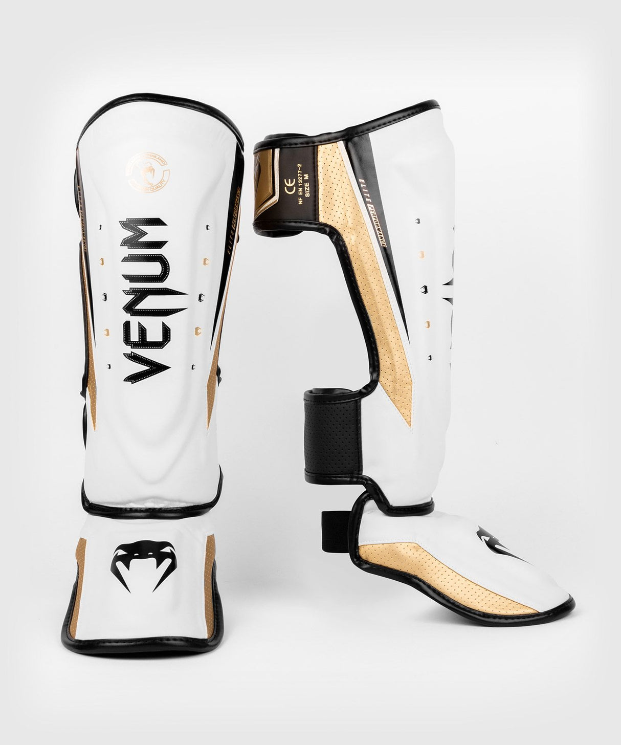 Venum Elite Evo White/Gold ščitniki za golen in nart