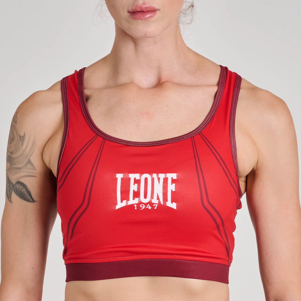Leone 1947 AB993 WAKO Sports Bra With Hard Protection Red