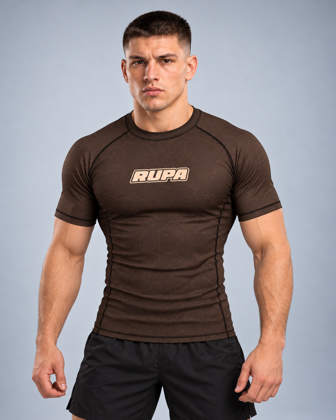 RUPA I UNDRG I BROWN I RASHGUARD