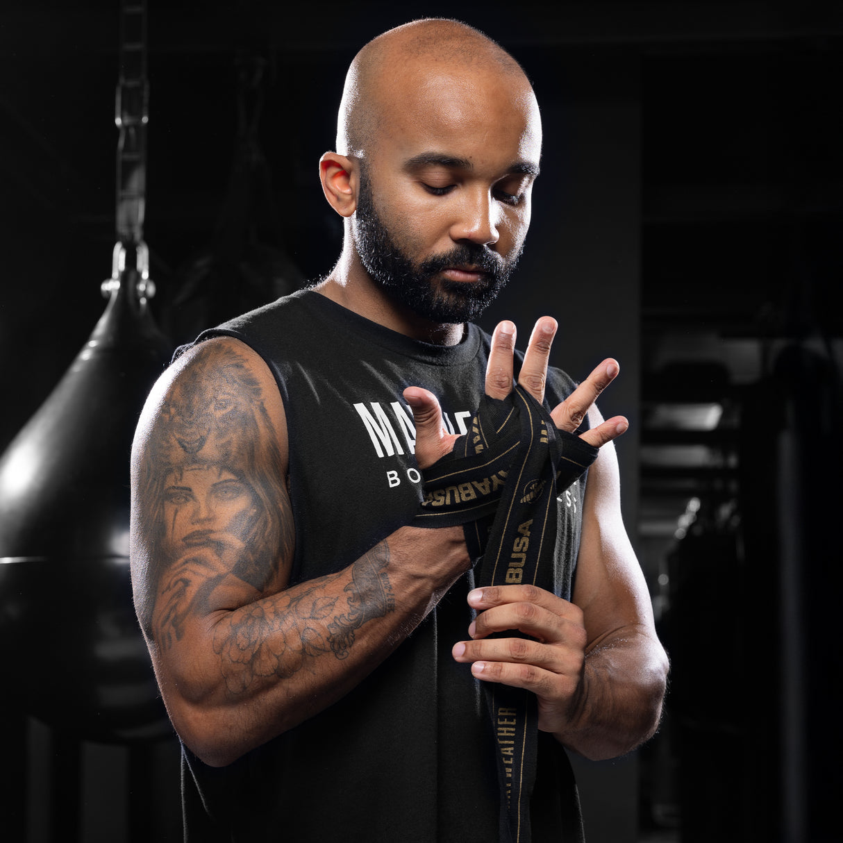 Hayabusa Mayweather 180" Stretch Black Bandaže