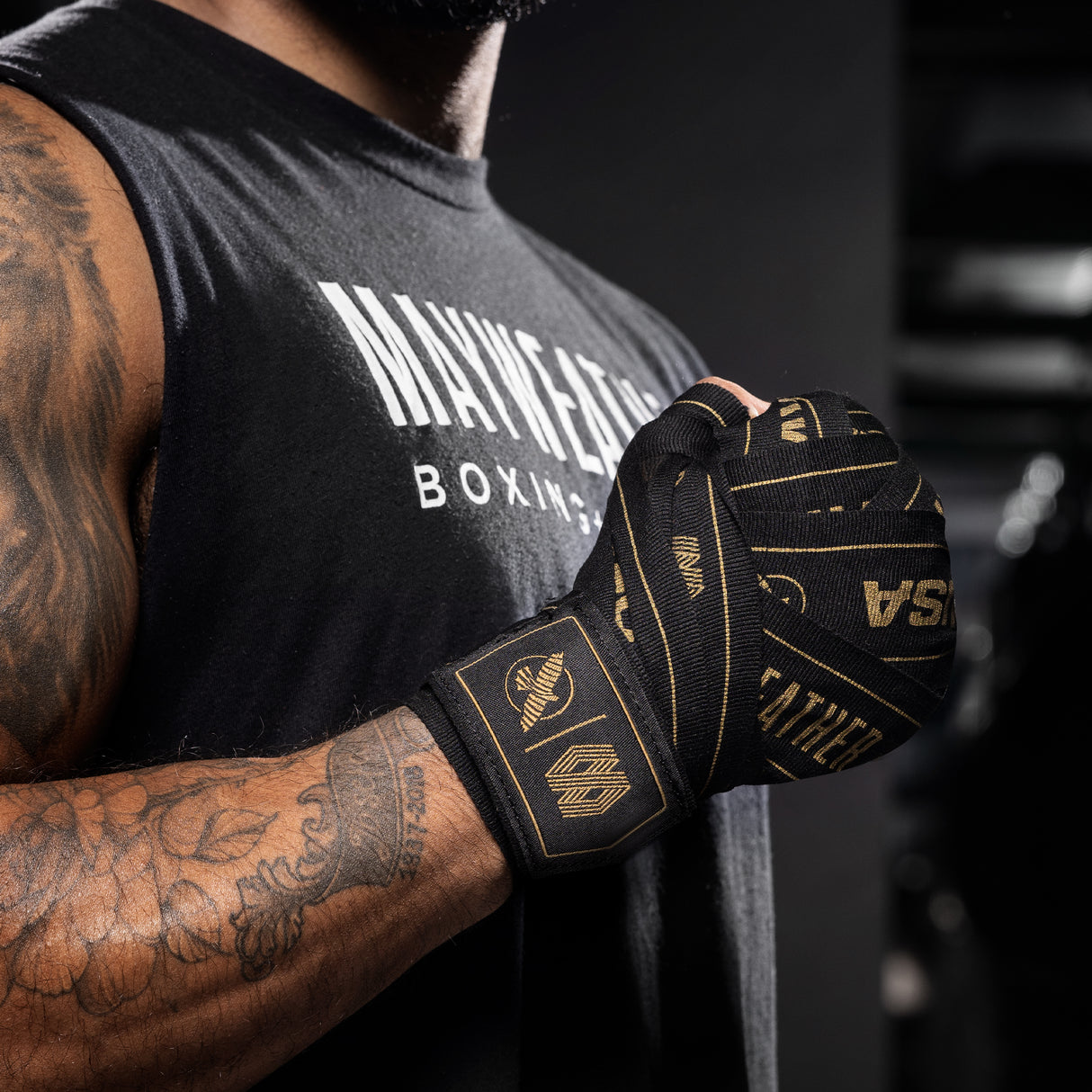 Hayabusa Mayweather 180" Stretch Black Bandaže