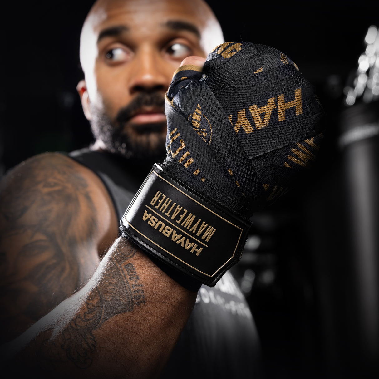 Hayabusa Mayweather 180" Deluxe Black Bandaže