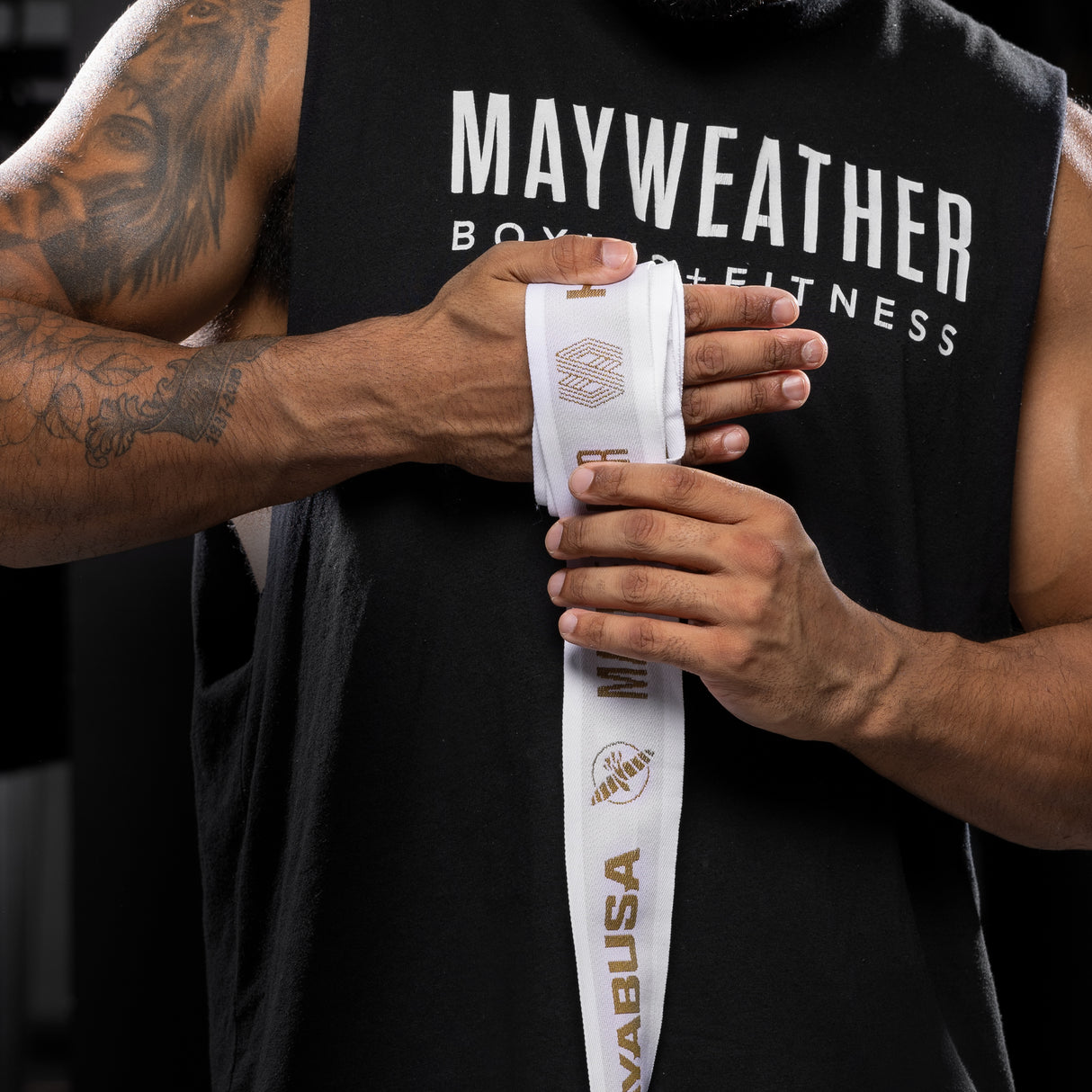 Hayabusa Mayweather 180" Deluxe White Bandaže