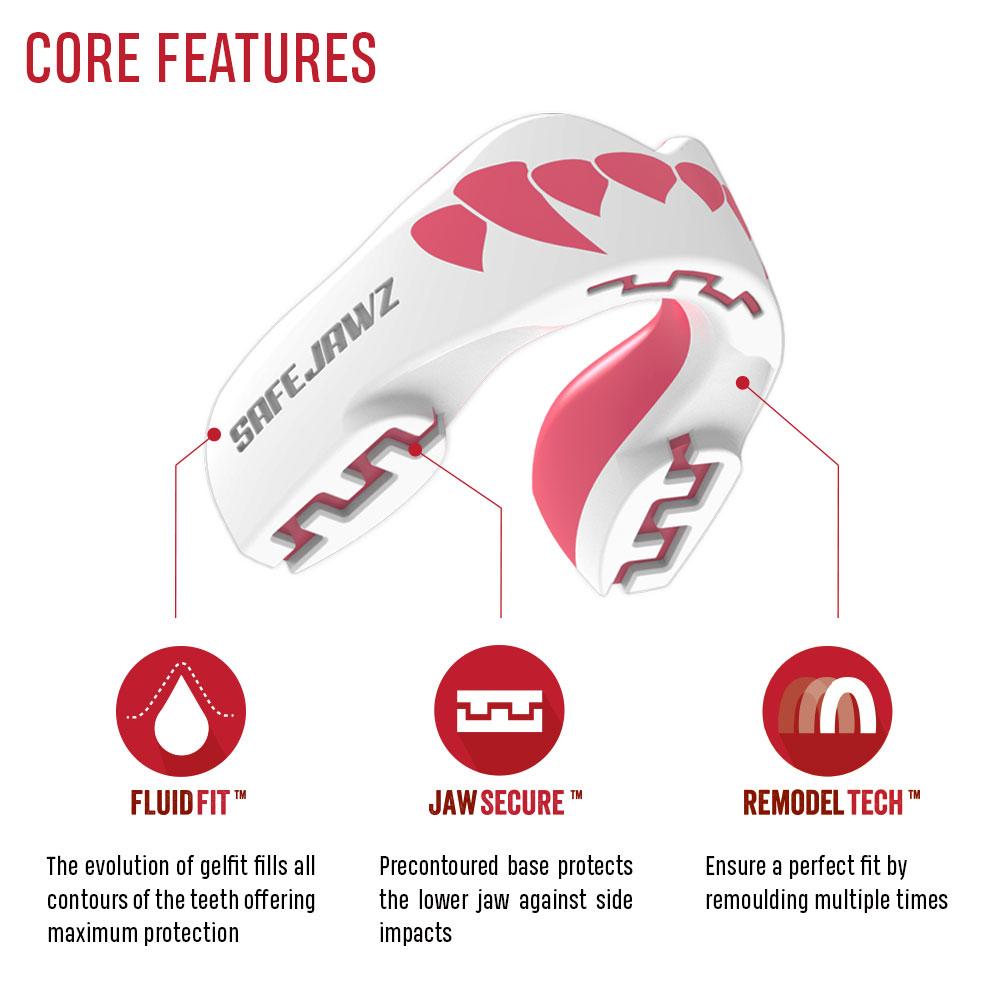 SAFEJAWZ Fangz Pink ščitnik za zobe
