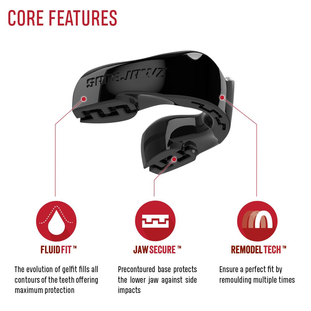 SAFEJAWZ Intro Black ščitnik za zobe