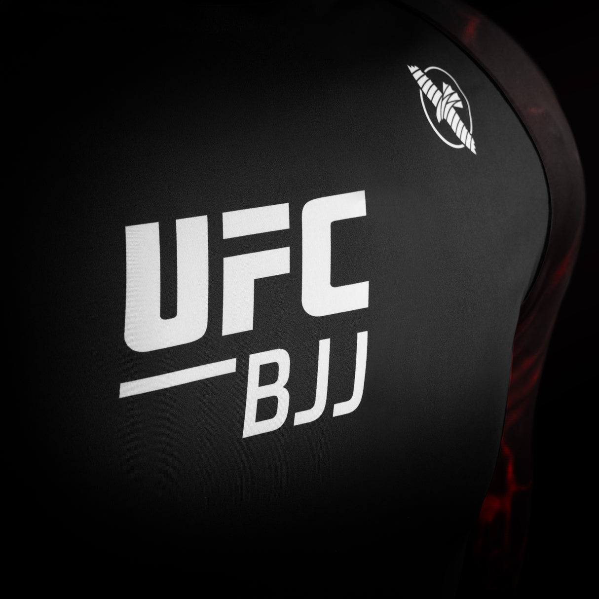 Hayabusa UFC BJJ Black/Red Rashguard Dolgi Rokavi