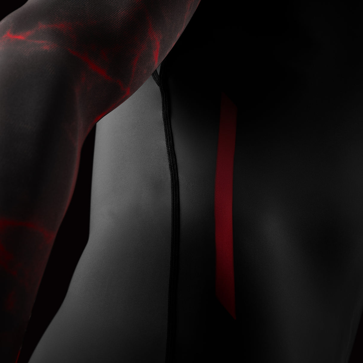 Hayabusa UFC BJJ Black/Red Rashguard Dolgi Rokavi