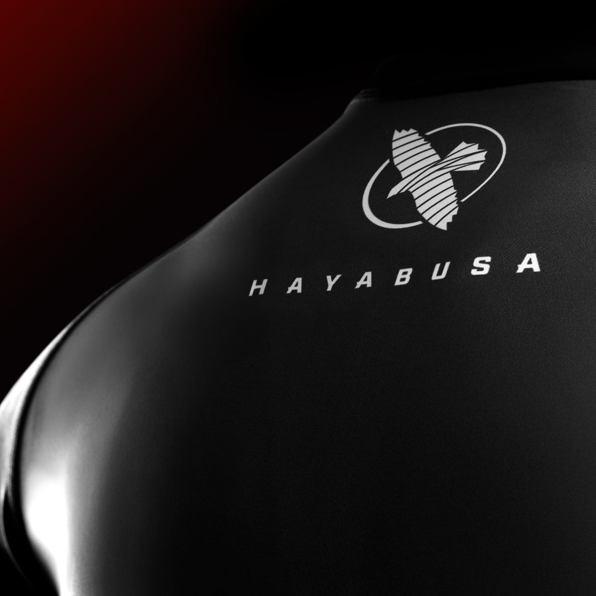 Hayabusa UFC BJJ Black/Red Rashguard Dolgi Rokavi