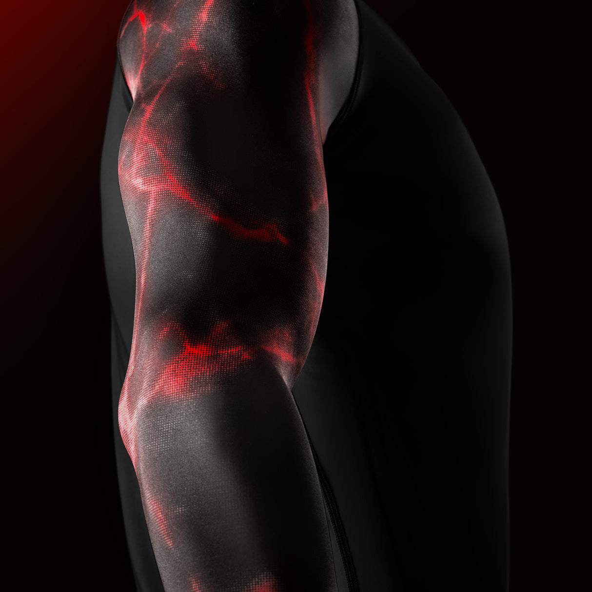 Hayabusa UFC BJJ Black/Red Rashguard Dolgi Rokavi