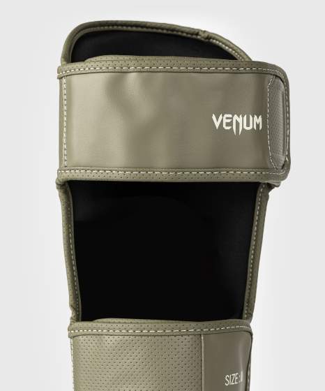 Venum Impact Evo Scales Shin Guards - Army Green