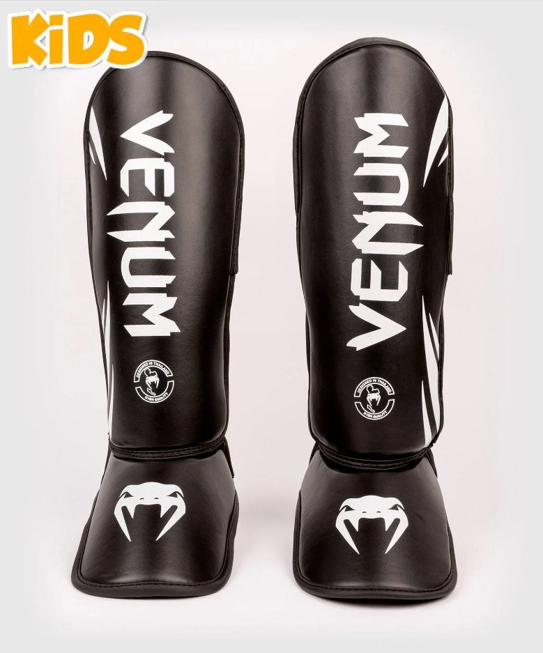 Kid's Venum Challenger Standup Black/White Shinguards