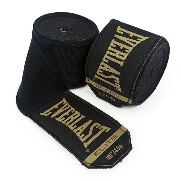 Everlast Elite Black Handwraps
