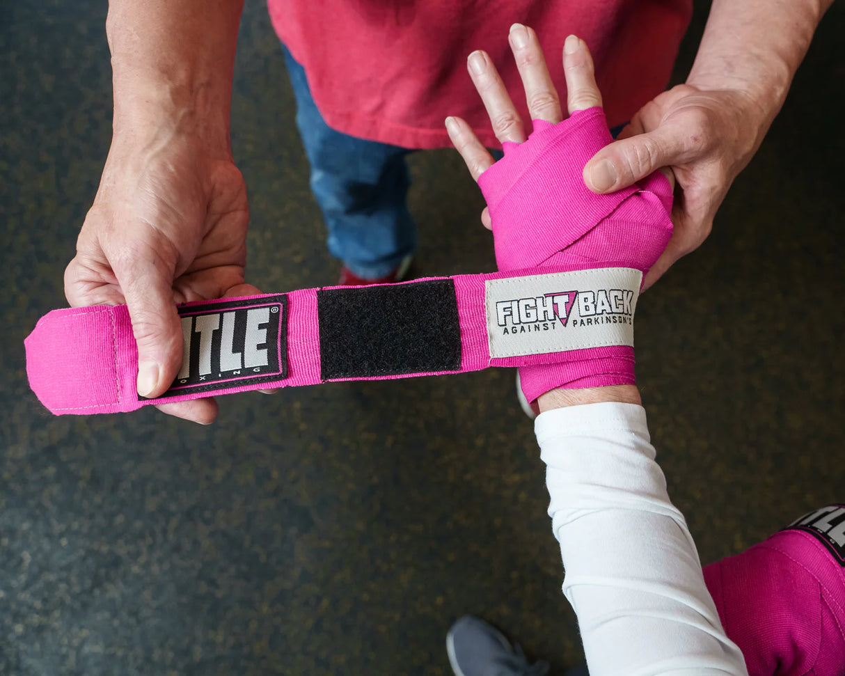 Title Fight Back Pink Semi-elastic 455cm Handwraps