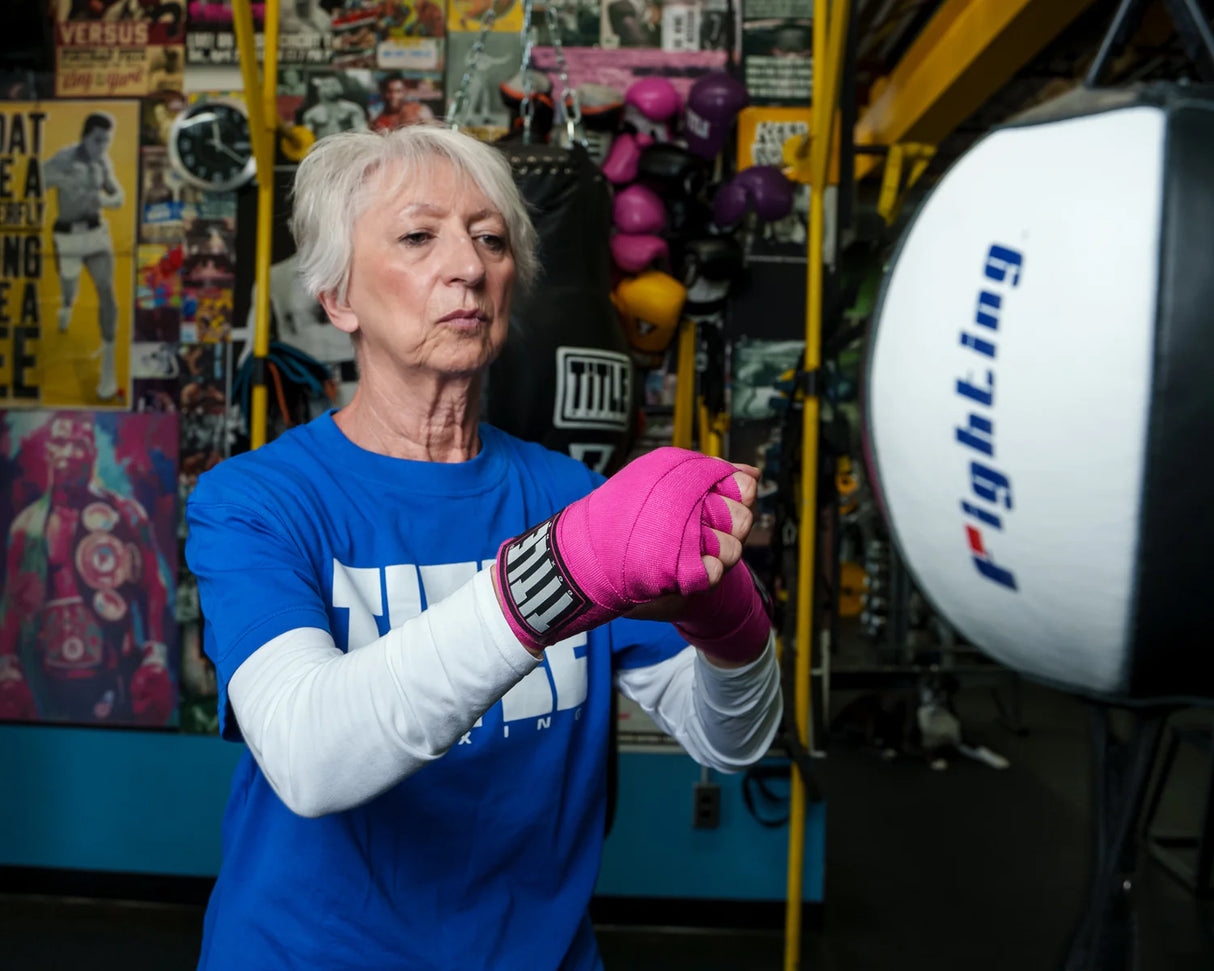 Title Fight Back Pink Semi-elastic 455cm Handwraps