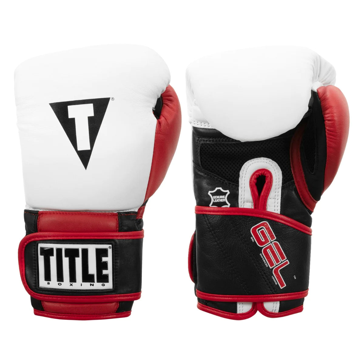 Title Professional Gel Series Black/White/Red rokavice za boks