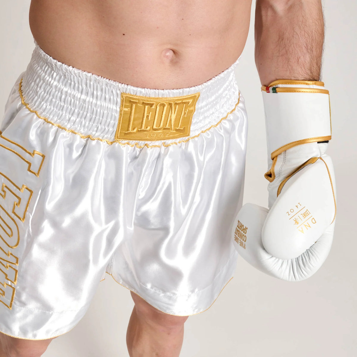Leone 1947 AB233 DNA Premium White Boxing Shorts