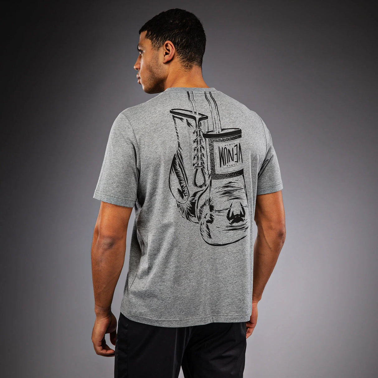 Venum Fight Icon Cotton T–Shirt – Light Heather Grey