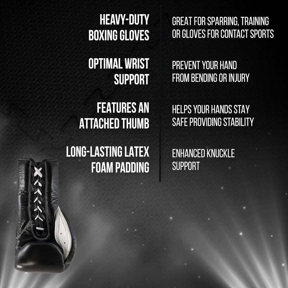 Cleto Reyes Black Tradicionalne Rokavice Za Boks Na Vezalke