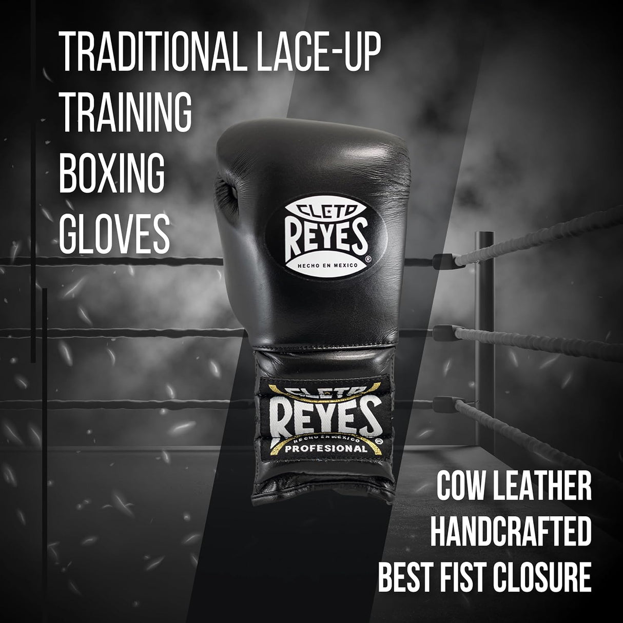 Cleto Reyes Black Tradicionalne Rokavice Za Boks Na Vezalke