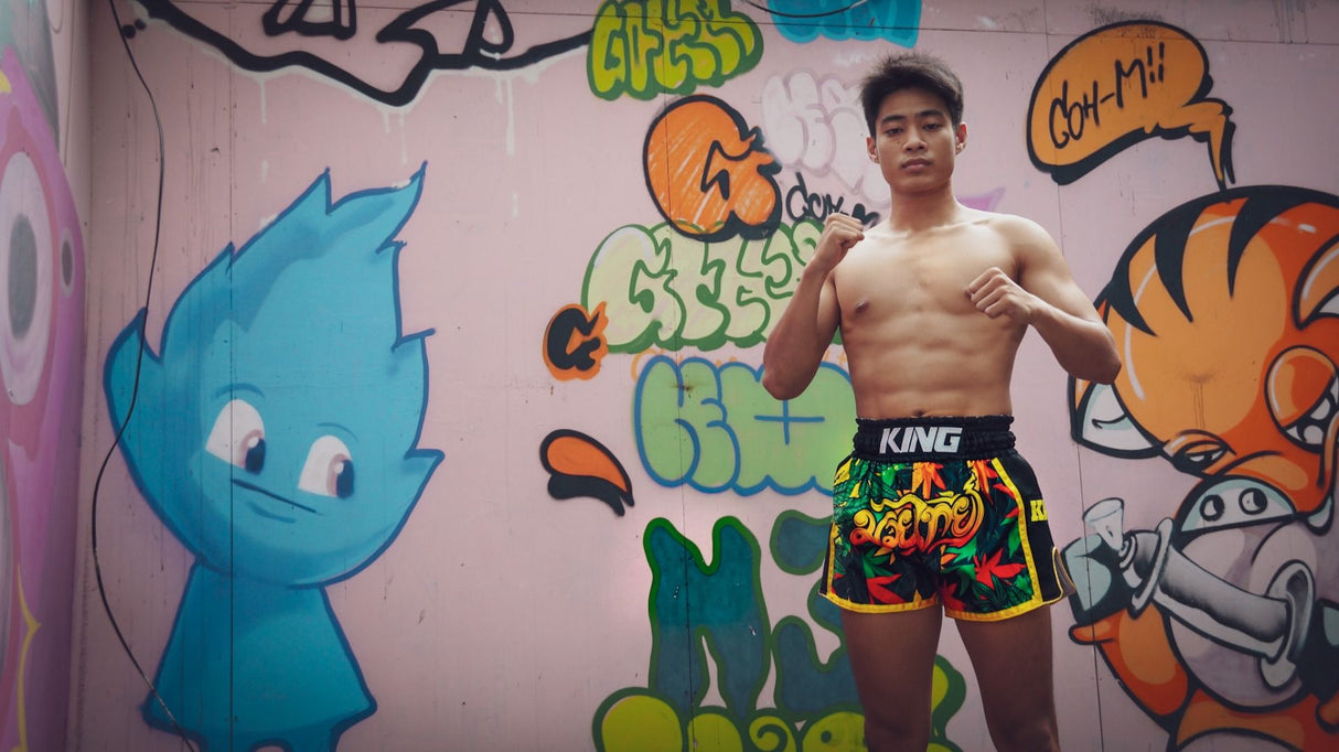 King KBP Weed hlačke za tajski boks