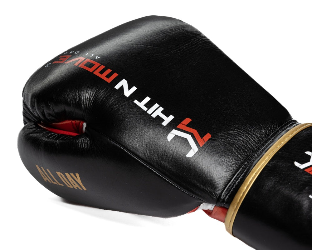 Hit N Move All Day Pro Agility rukavice za boks (na čičak) - Black