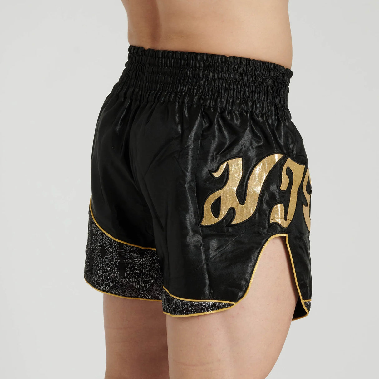 Leone 1947 Elite Kick/Thai AB879 Black hlačke za tajski boks