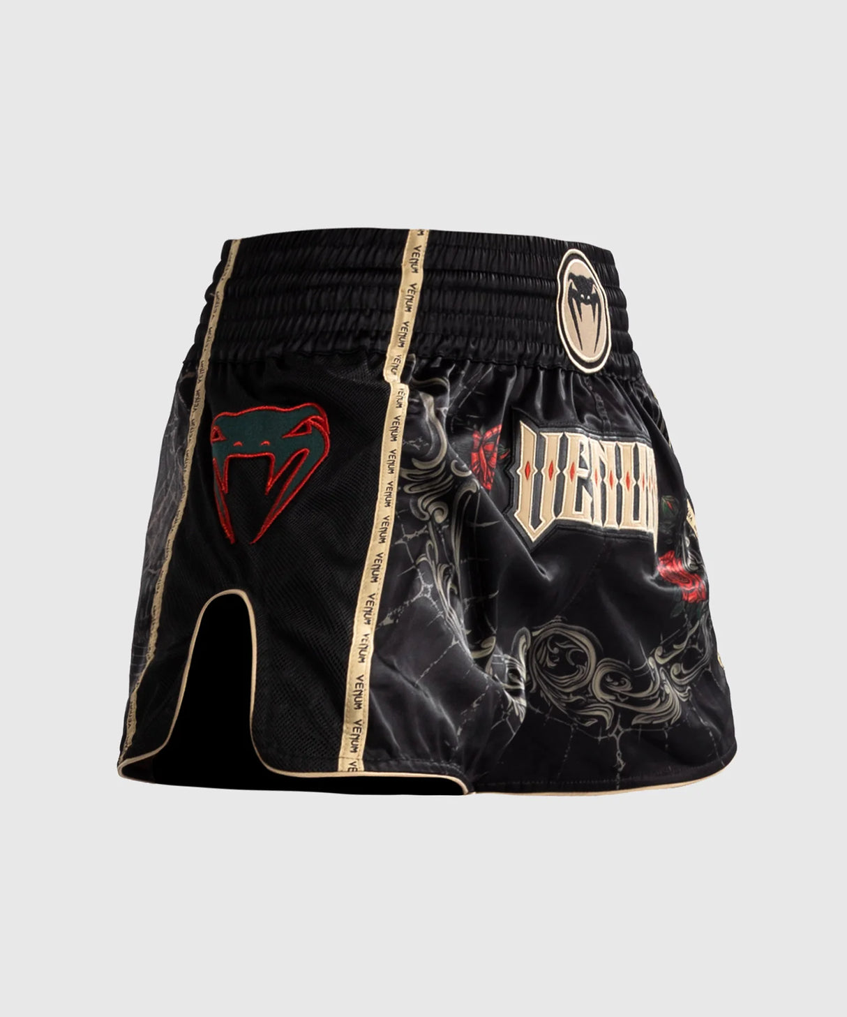 Venum Santa Muerte 5.0 Deep Black/Gold Hlačke Za Tajski Boks
