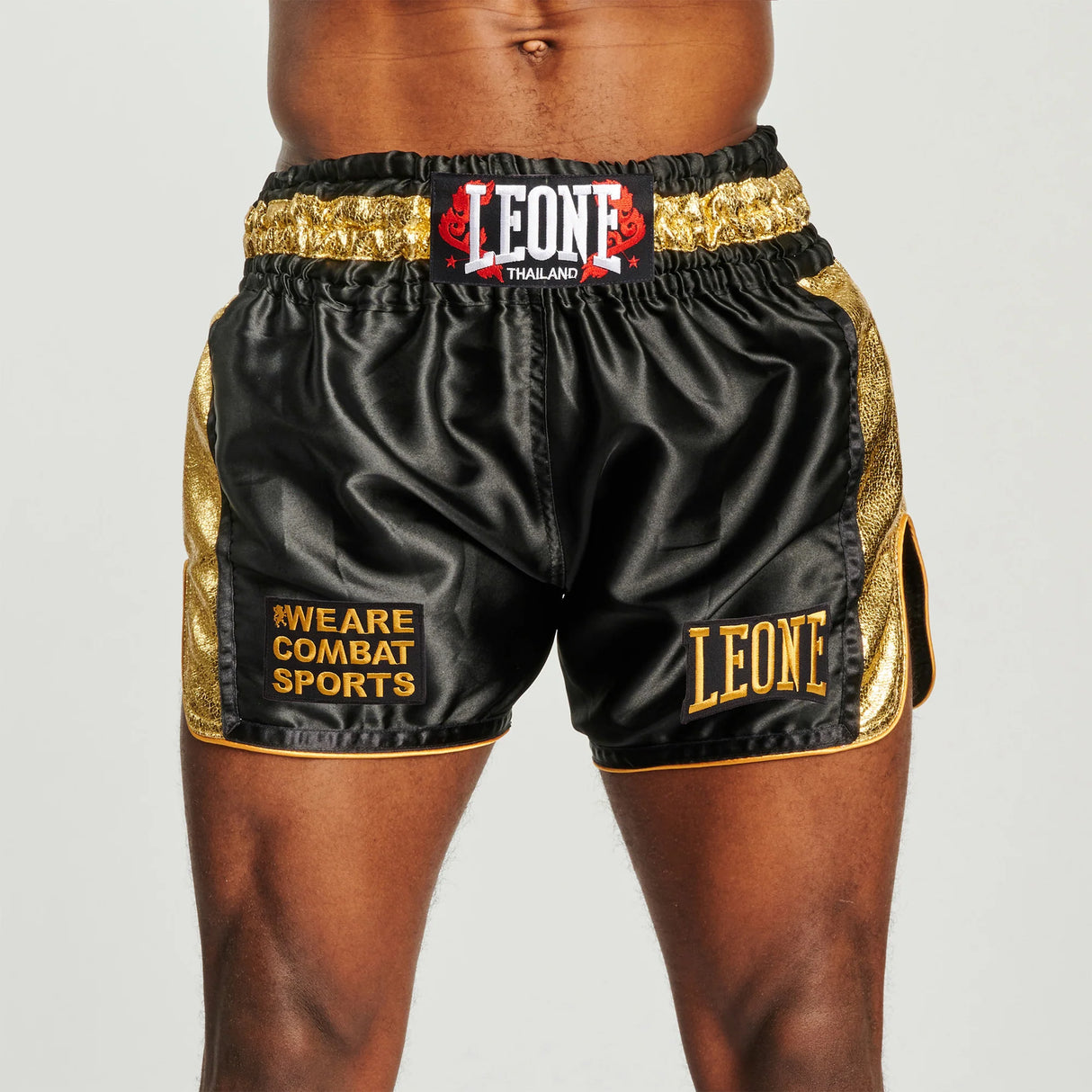Leone 1947 Thai Khao Lak AB876 Black hlačke za tajski boks