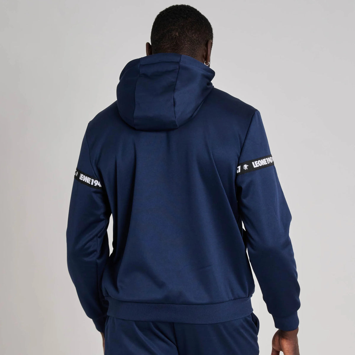 Leone 1947 ABX220 Tape 47 Dark Blue Hooded Sweatshirt