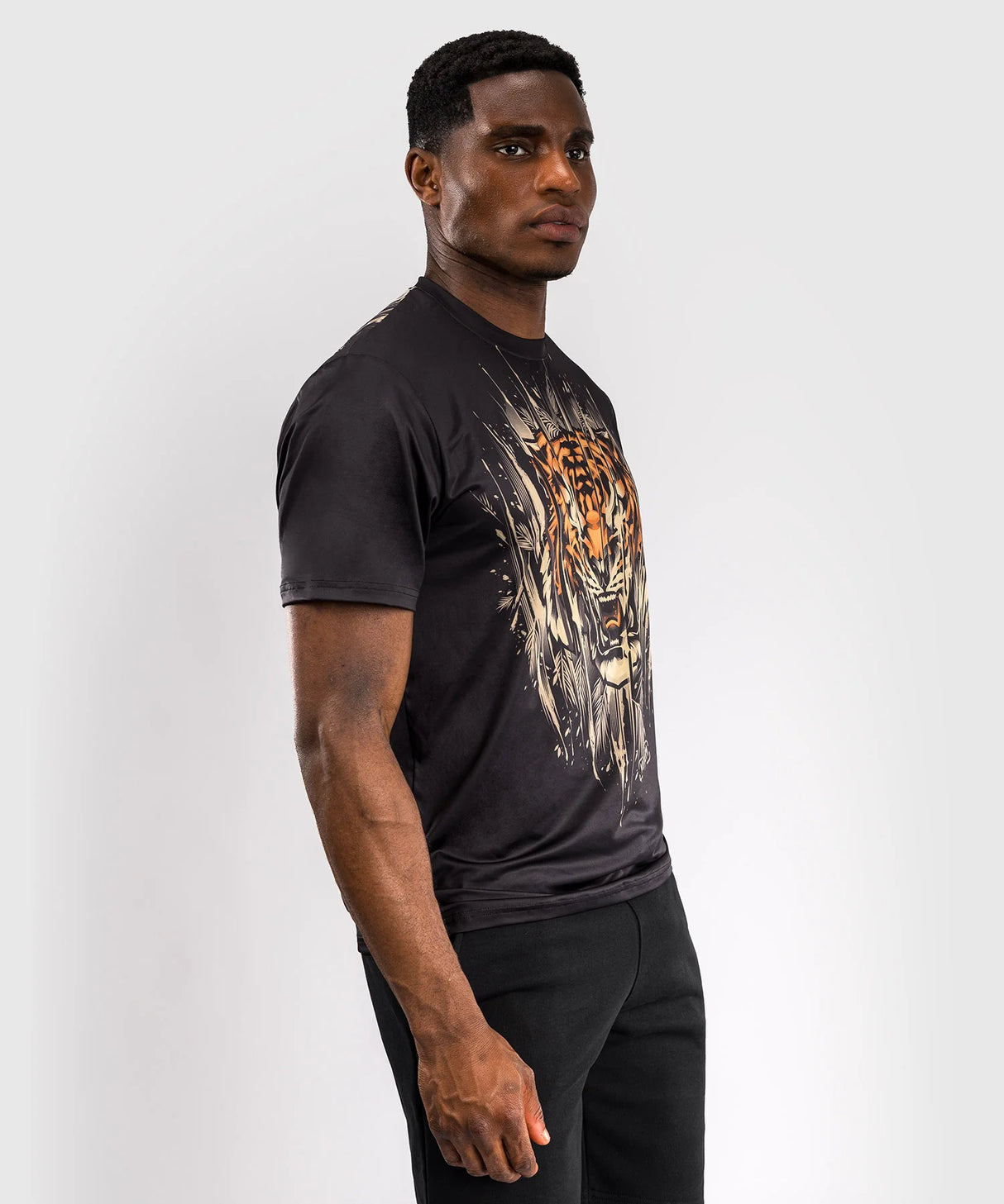 Venum Tiger Dry Tech Black/Neon Orange Majica