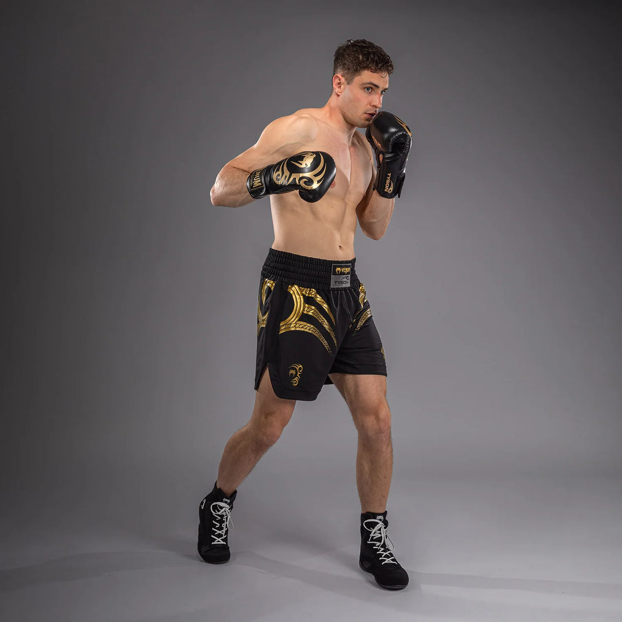 Venum x Mike Tyson Tiger Boxing Shorts - Black/Gold