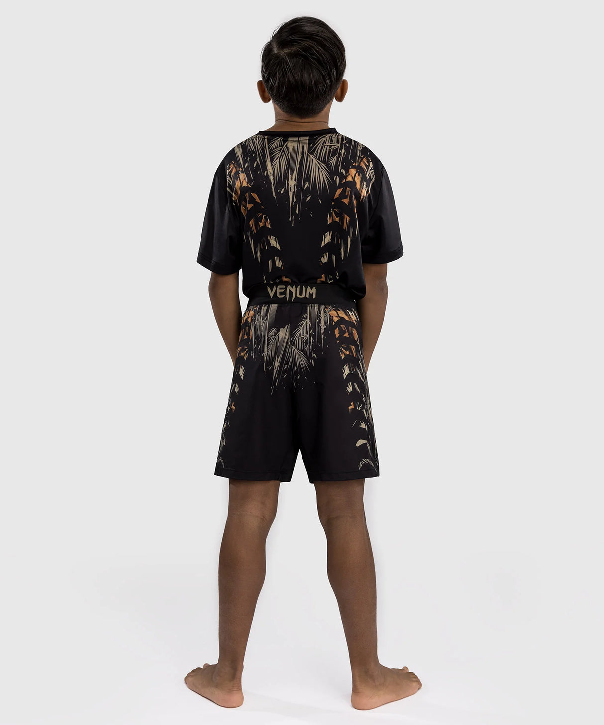 Otroške Venum Tiger Black/Neon Orange Hlačke Za MMA