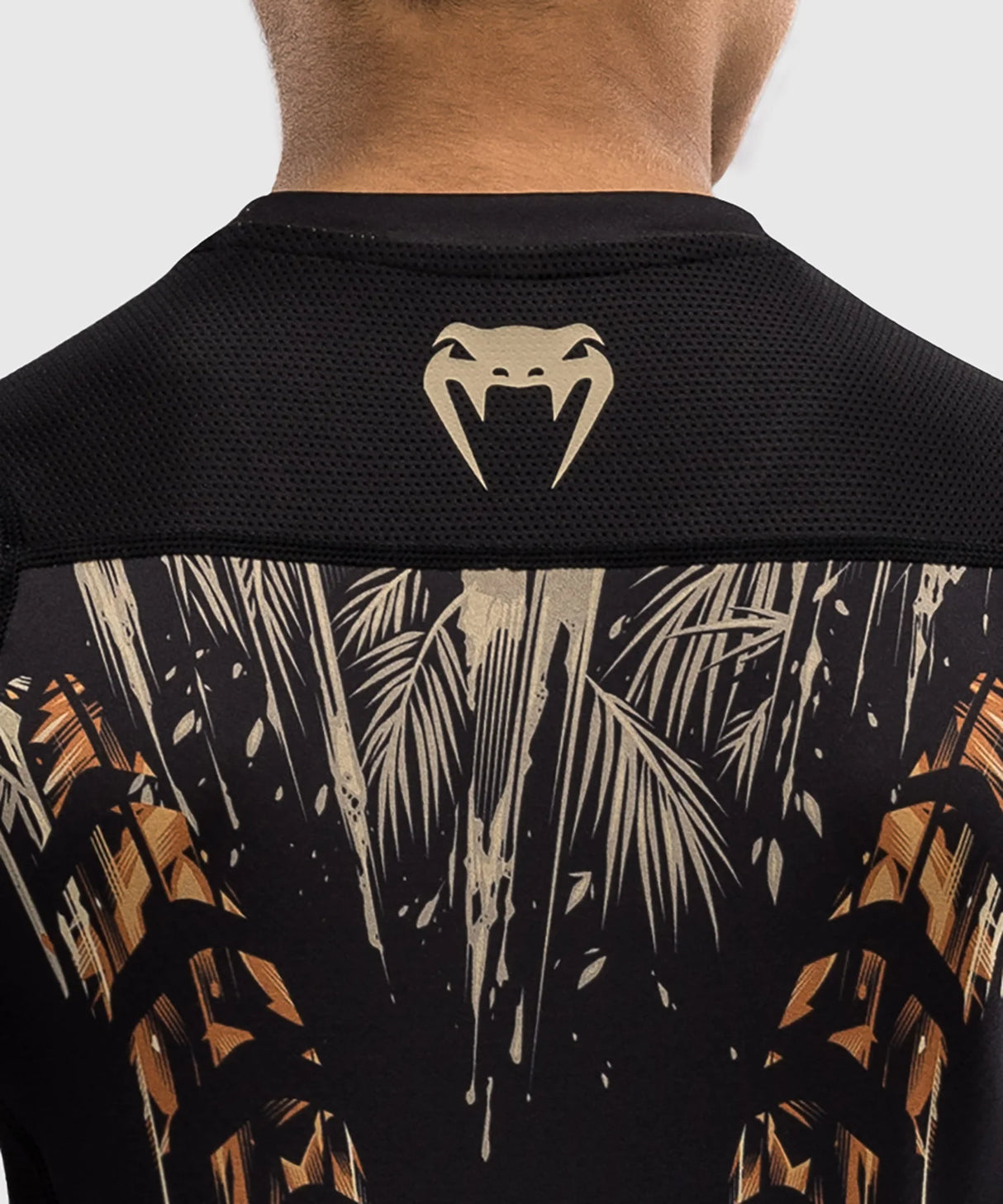 Venum Tiger Black/Neon Orange Otroški Rashguard Kratki Rokavi