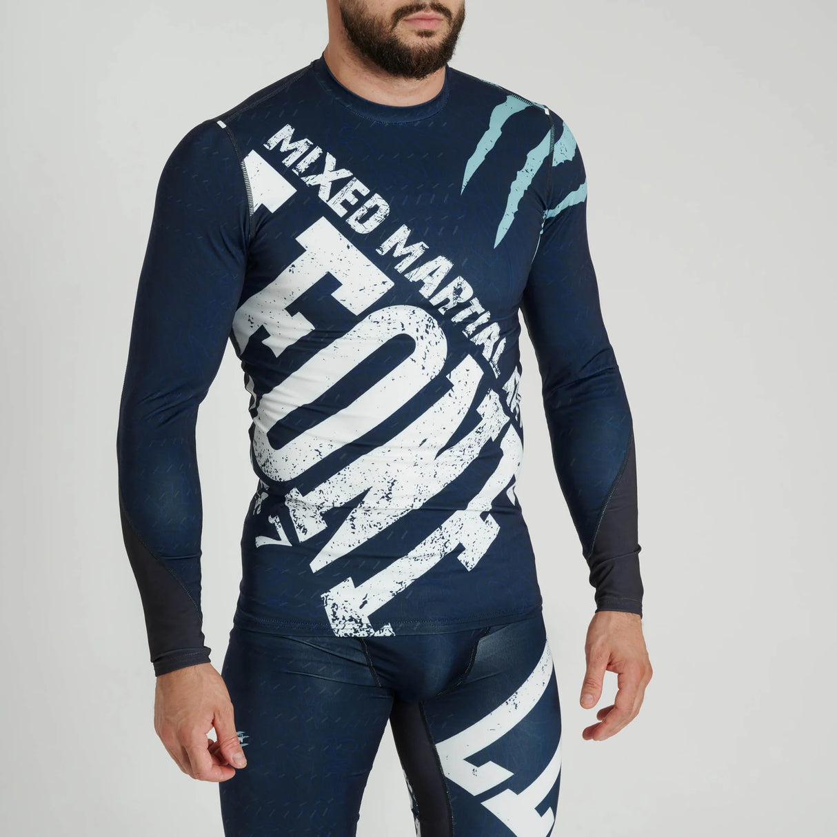 Leone 1947 AB941 Primal Instinct Blue Rashguard Long Sleeves