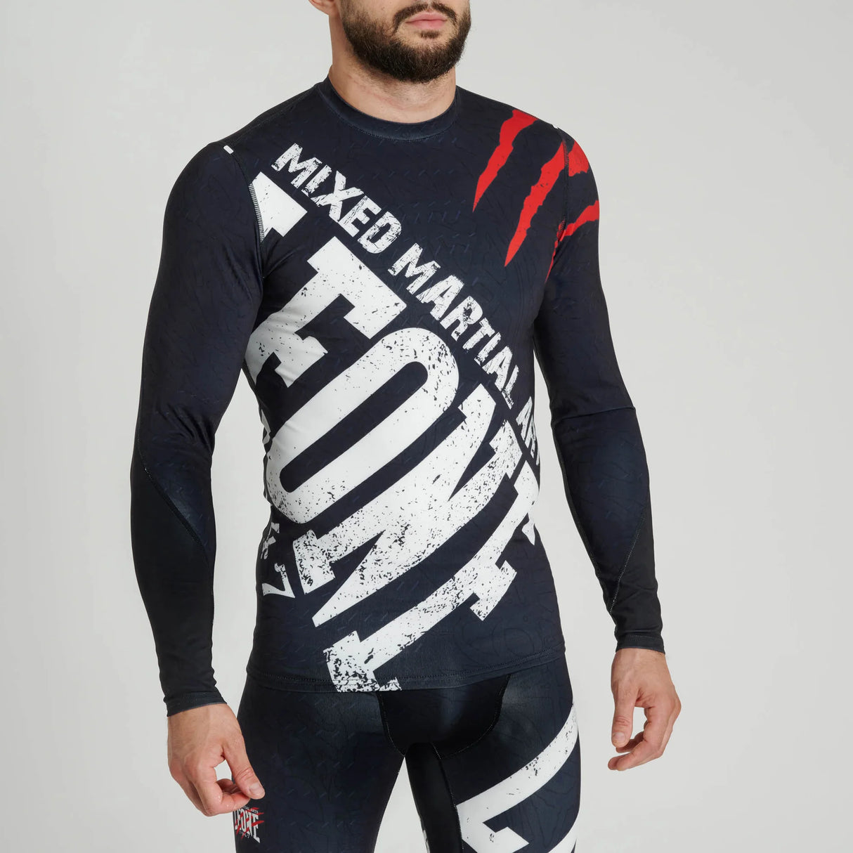 Leone 1947 AB941 Primal Instinct Black Rashguard Long Sleeves