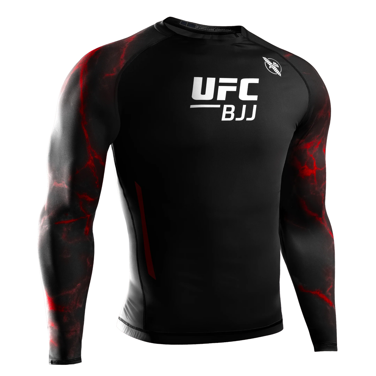Hayabusa UFC BJJ Black/Red Rashguard Dolgi Rokavi