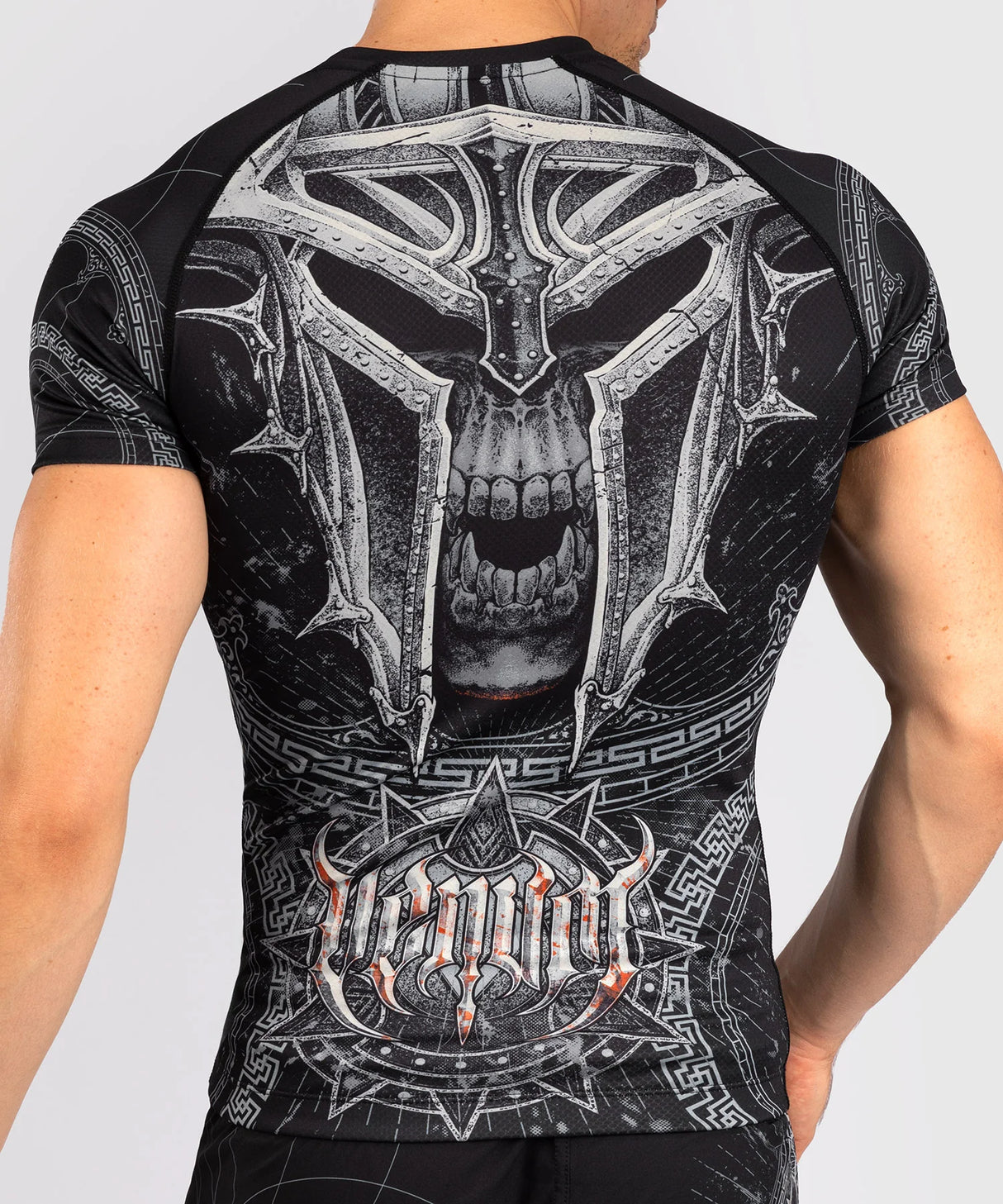 Venum Gladiator 5.0 Black/Silver Rashguard Kratki Rokavi
