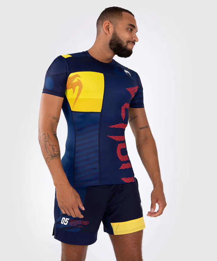 Venum Sport 05 Rashguard Blue/Yellow kratki rokavi