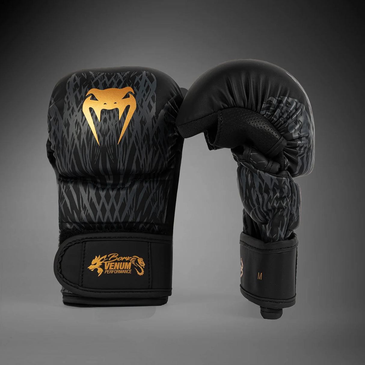 Venum x Chimaev Black/Gold MMA sparing rukavice