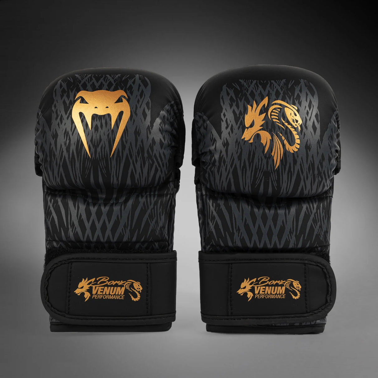 Venum x Chimaev Black/Gold MMA sparing rukavice