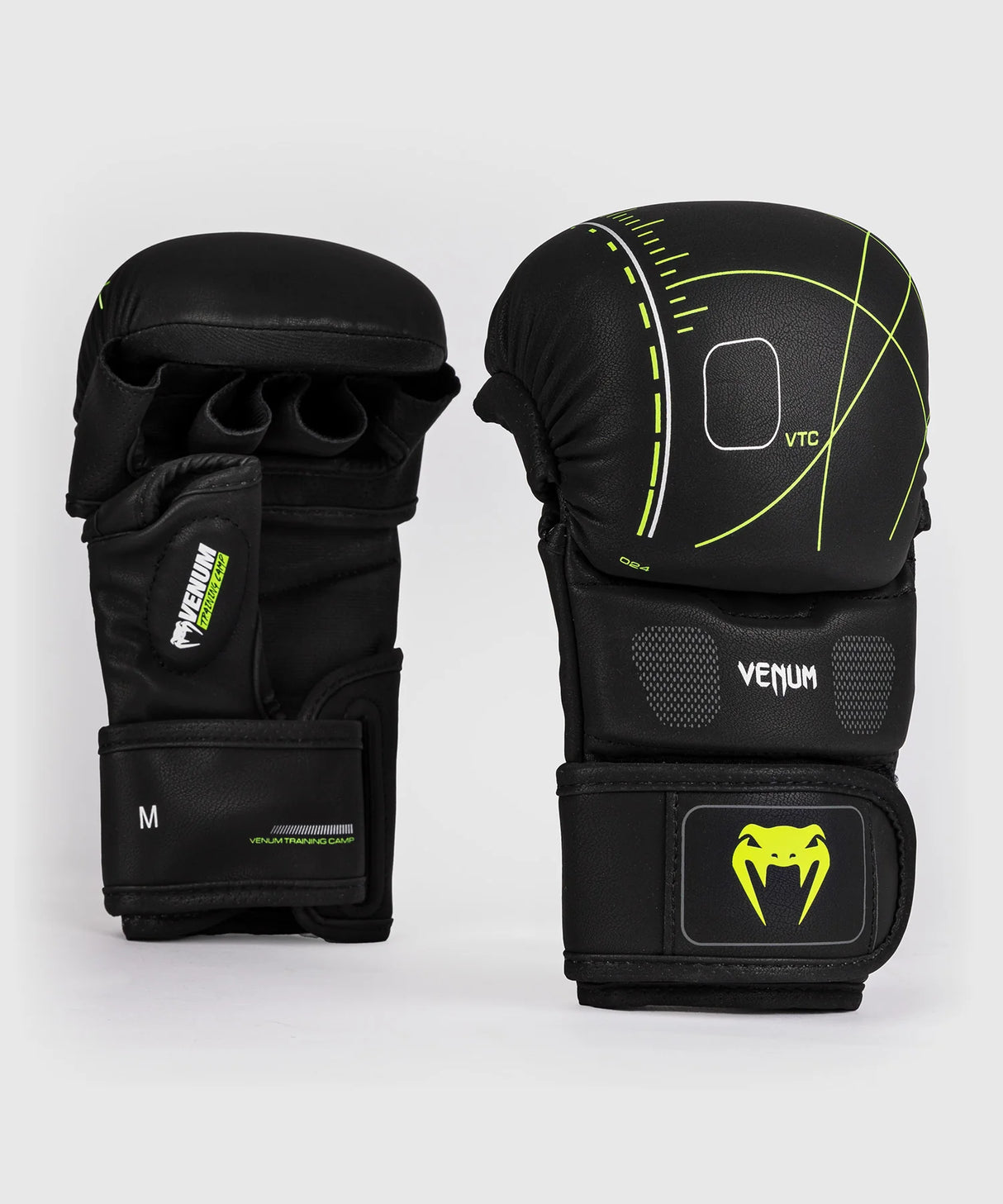 Venum Training Camp 4.0 Black/Neo Green Rokavice MMA Za Sparing