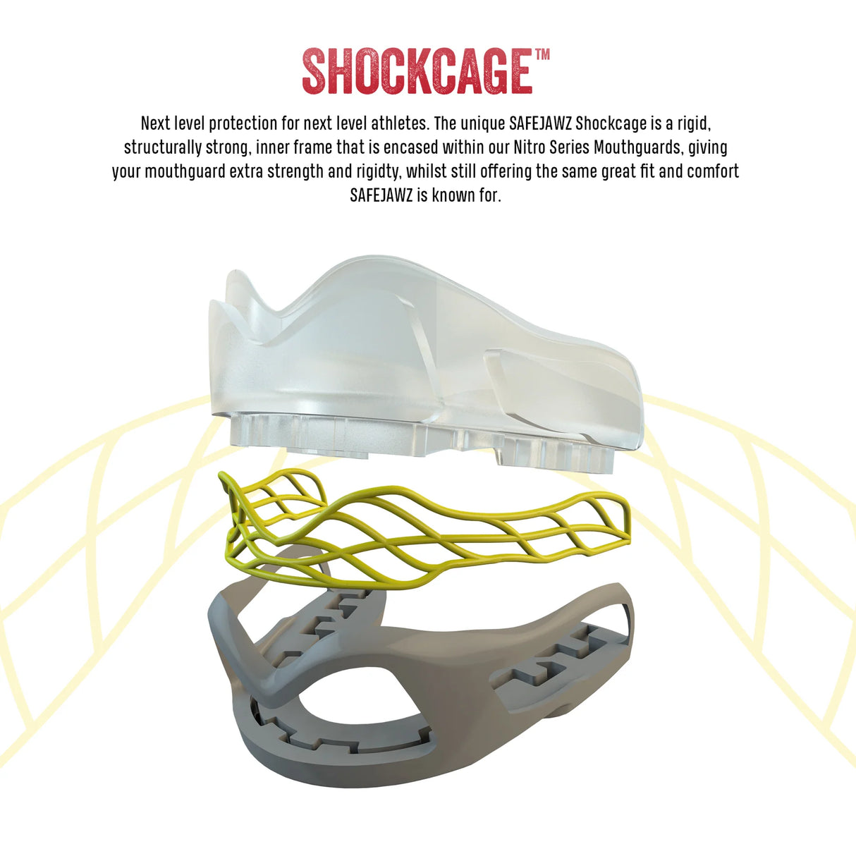 SAFEJAWZ Nitro Series Grey & Yellow Štitnik Za Zube