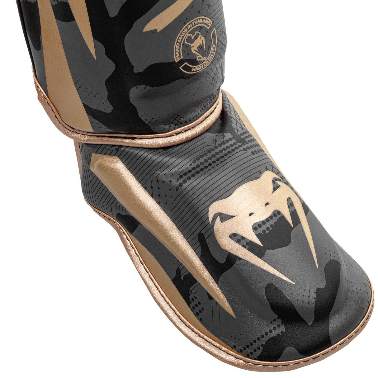 Venum Elite Dark Camo/Gold Shinguards