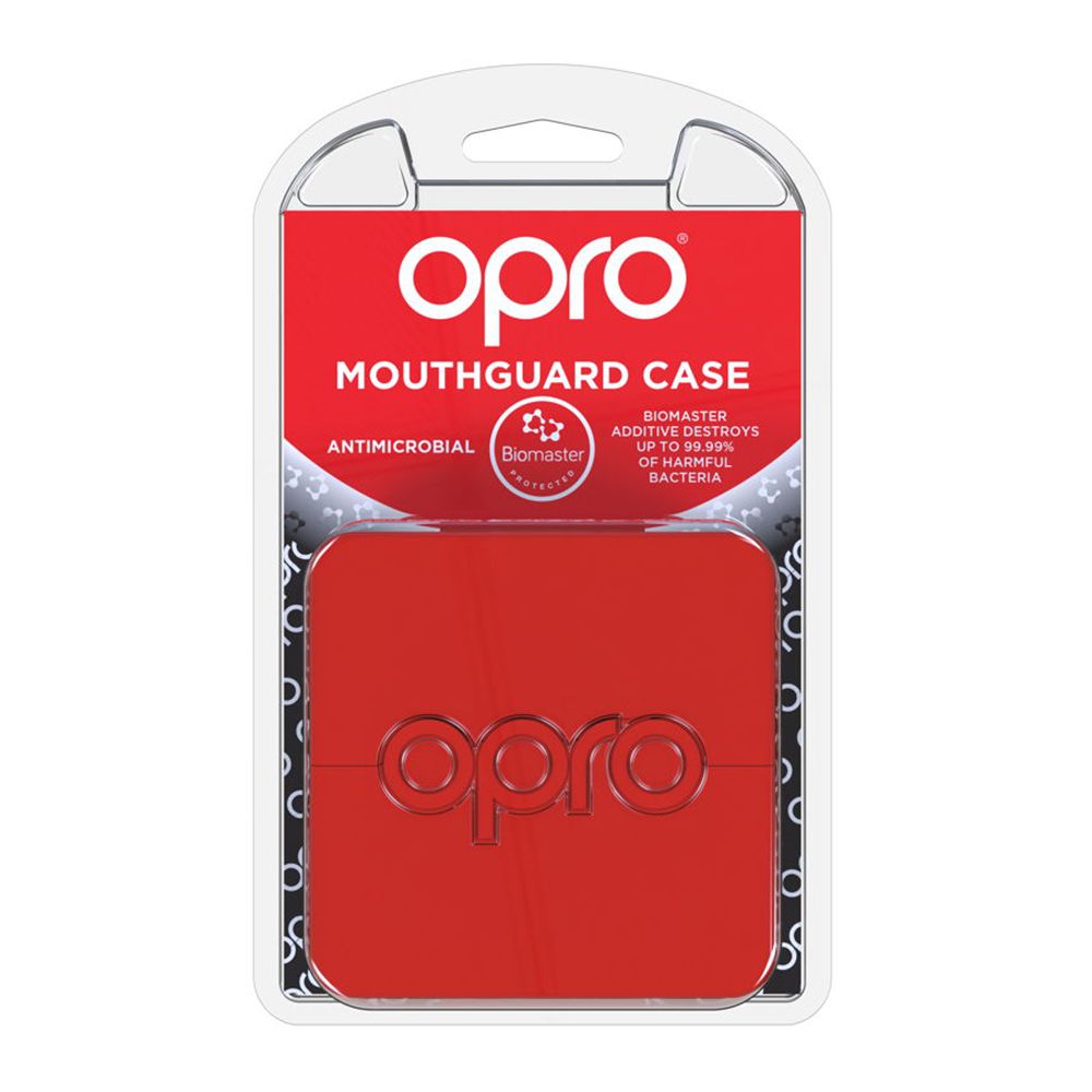 Opro Antimicrobial Red škatlica za ščitnik za zobe