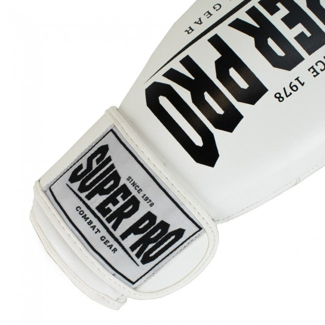 Super Pro Combat Gear Champ White/Black Gloves