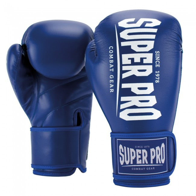 Super Pro Combat Gear Champ Blue/White Gloves