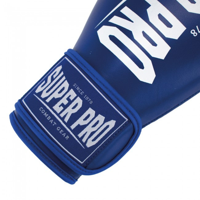 Super Pro Combat Gear Champ Blue/White Gloves