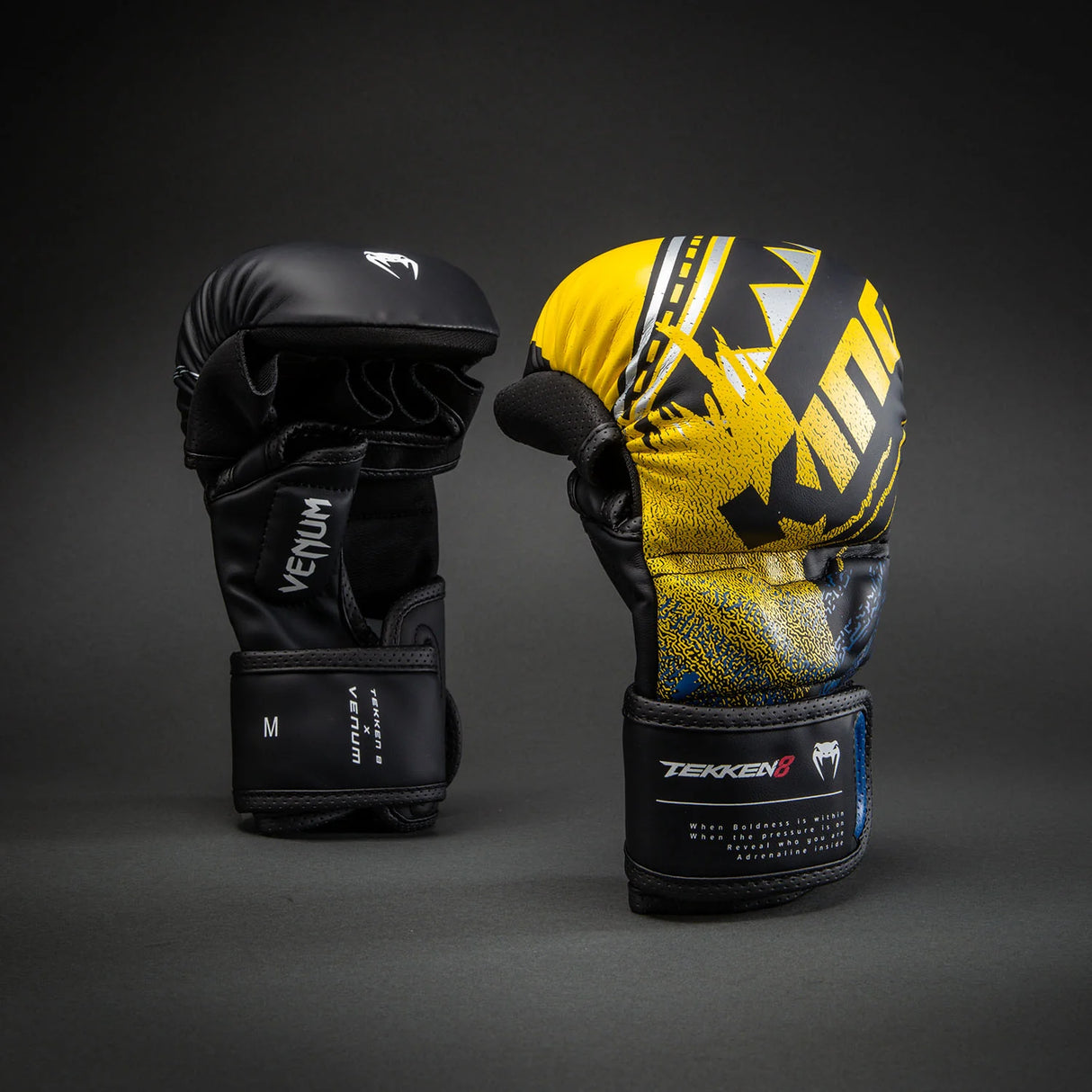 Venum x TEKKEN 8 - King - Black/Yellow MMA sparing rokavice